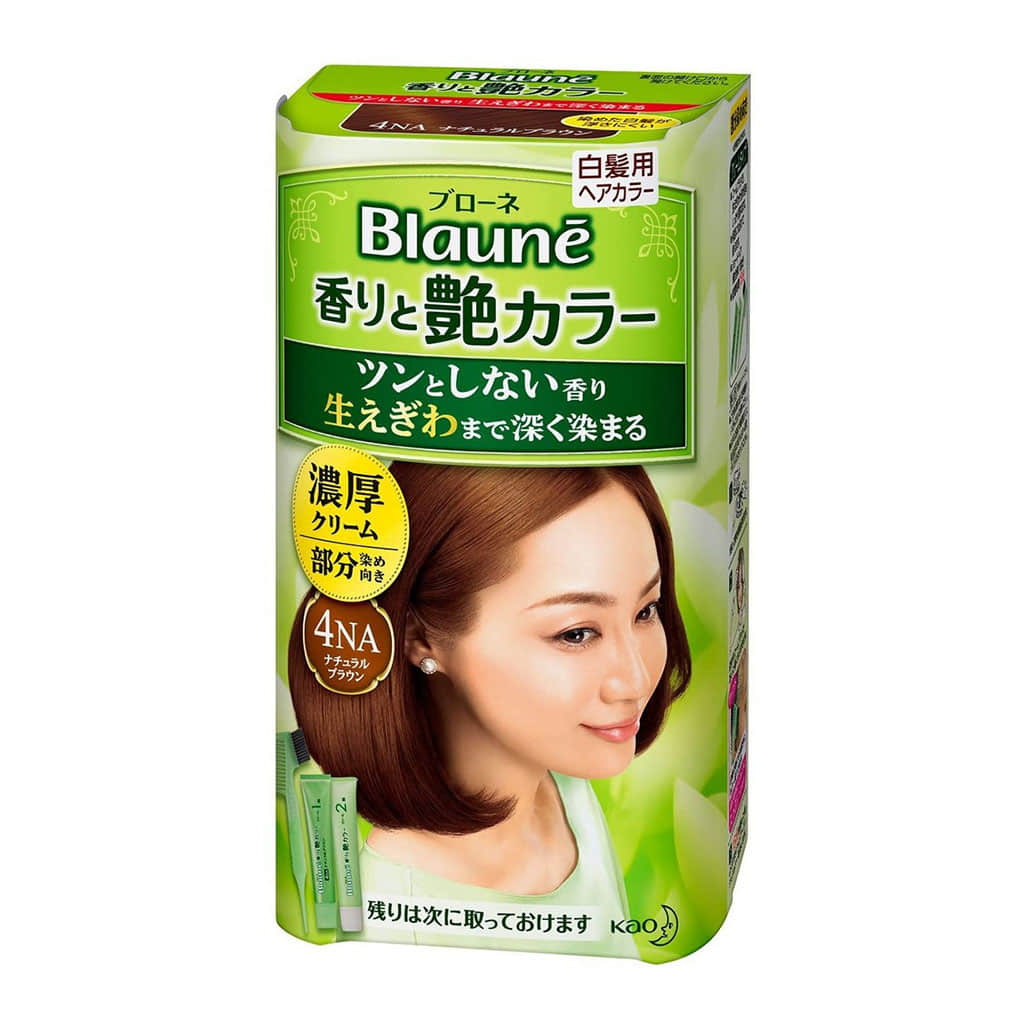 Kao Blaune Fragrance and Glossy Color Cream 4NA Natural Brown » 大国百货店 ...